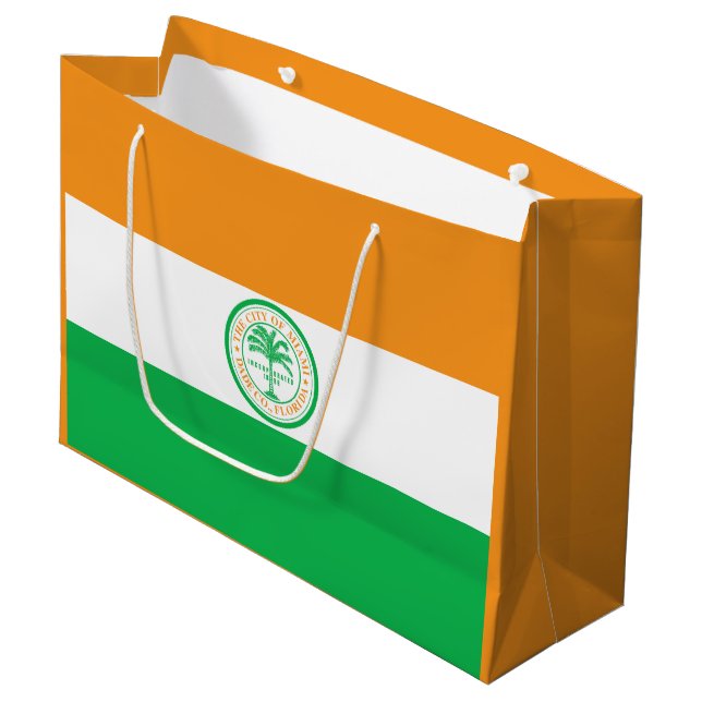 Drapeau de Miami, Floride Grand sac cadeau (Devant Angle)