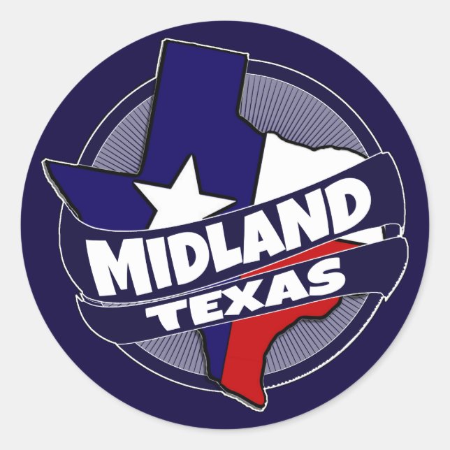 Drapeau de Midland Texas autocollants (Devant)