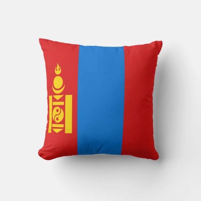 Drapeau de Mongolie x Coussin du drapeau (Recto)