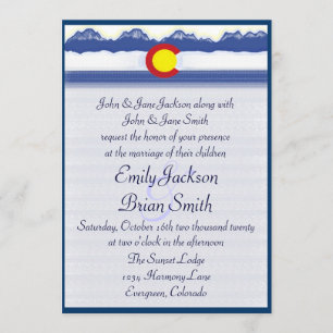 Drapeau de montagne du Colorado invitations person