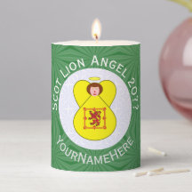 Drapeau de Noël personnalisé du Lion écossais ange