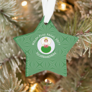 Drapeau de Noël Welsh Angel personnalisé