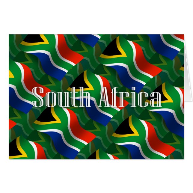 Drapeau de ondulation de l'Afrique du Sud (Devant horizontal)