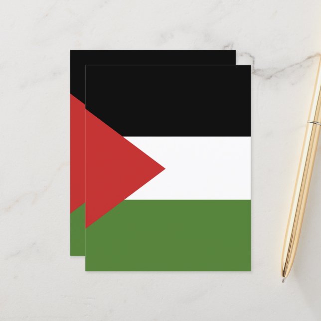 Drapeau de Palestine (Devant/Arrière en situation)