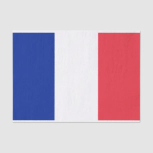 Drapeau de papier de soie de soie de la France