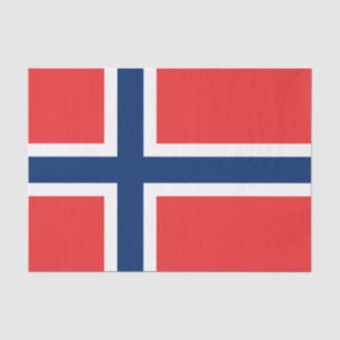 Drapeau de papier de soie de soie de la Norvège