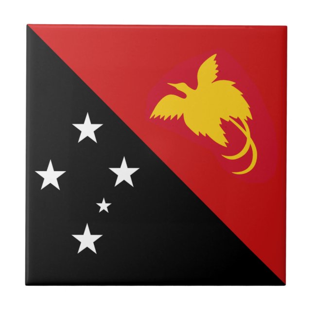 Drapeau de Papouasie-Nouvelle-Guinée Carreau de cé (Devant)