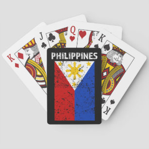 Drapeau de Philippines - cartes de jeu affligées