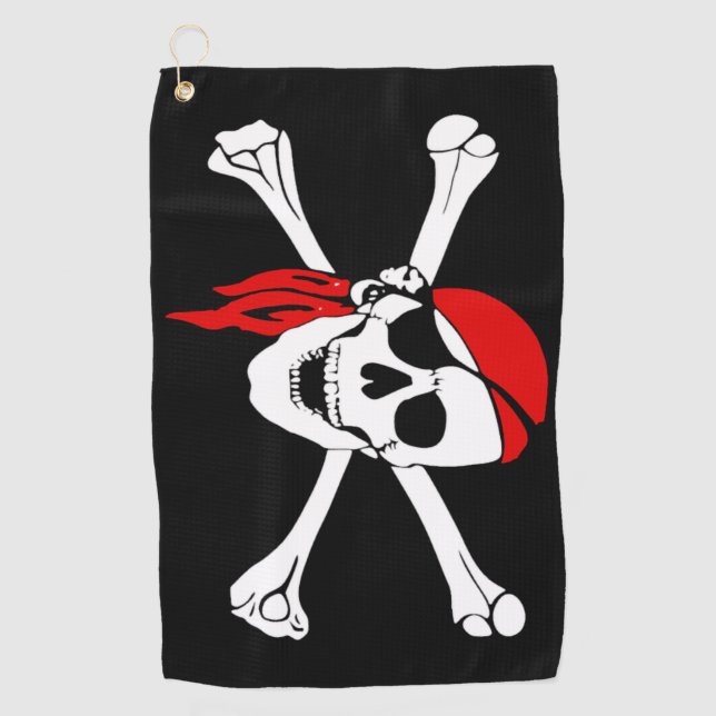 Drapeau de pirate serviette de golf (Devant)
