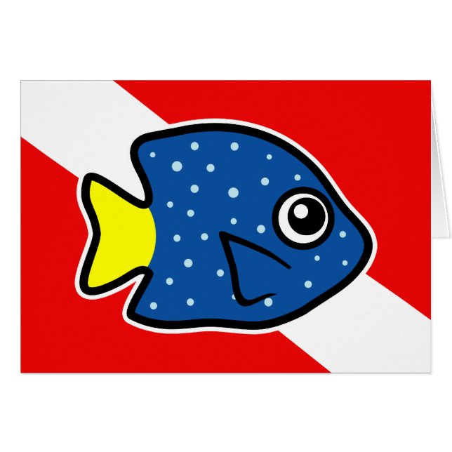 Drapeau de plongée Yellowtail Damselfish Drapeau (Devant horizontal)