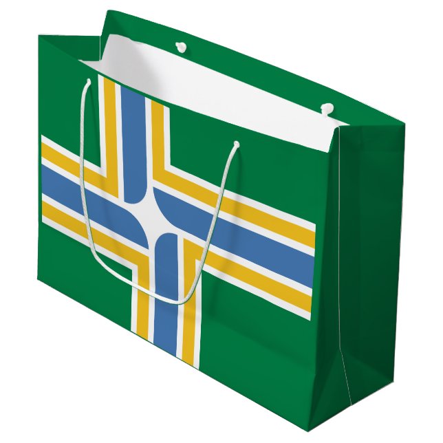 Drapeau de Portland, Oregon Grand sac cadeau (Devant Angle)