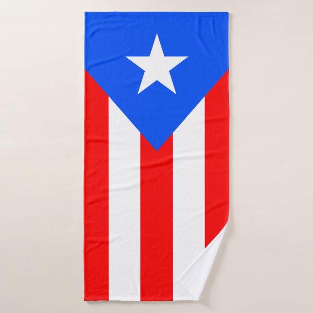 Drapeau de Porto Rico (Serviette de bain)