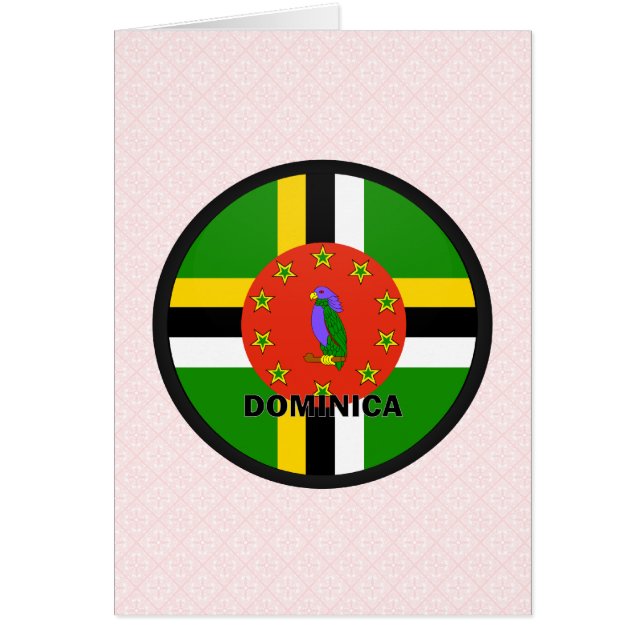 Drapeau de qualité de rondeau de la Dominique (Devant)