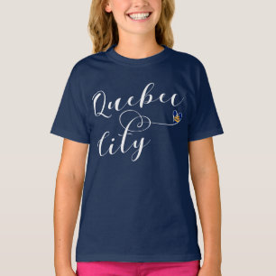 Drapeau De Québec En T-shirt Coeur
