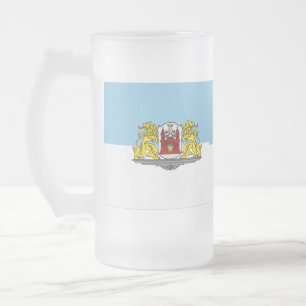 Drapeau de Riga, Lettonie Gelée Beer Mug