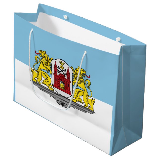 Drapeau de Riga, Lettonie Grand sac cadeau (Devant Angle)