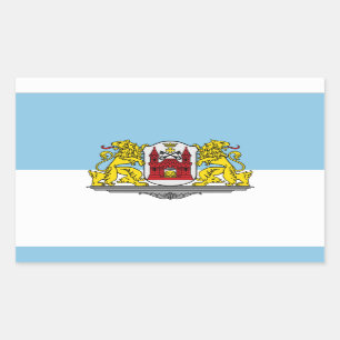 Drapeau de Riga, Lettonie Sticker rectangulaire