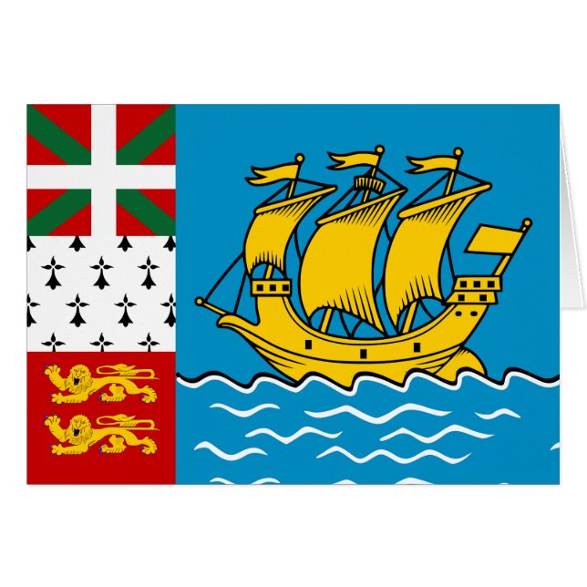 Drapeau de Saint-Pierre-et-Miquelon (Devant horizontal)