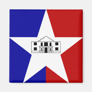 Drapeau de San Antonio, Texas Magnet