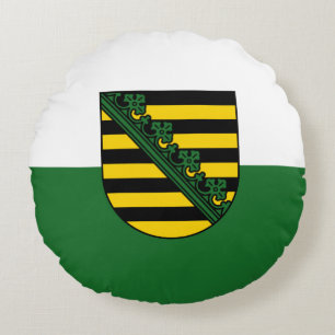 Drapeau de Saxe Coussin rond