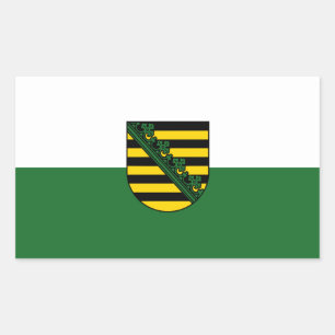 Drapeau de Saxony Rectangular Sticker