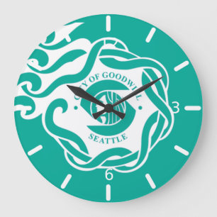 Drapeau de Seattle (Washington) Grande Horloge