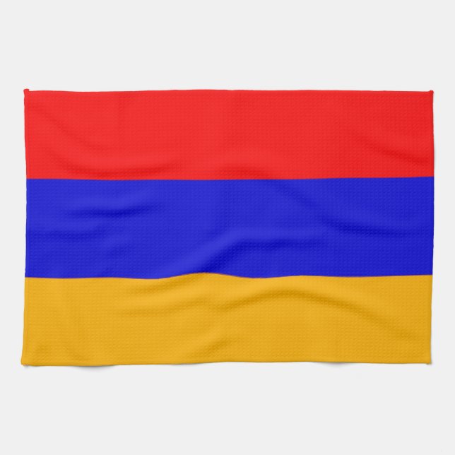 Drapeau de serviette de cuisine de l'Arménie (Horizontal)