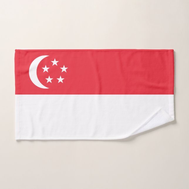 Drapeau de Singapour (Serviette à main)