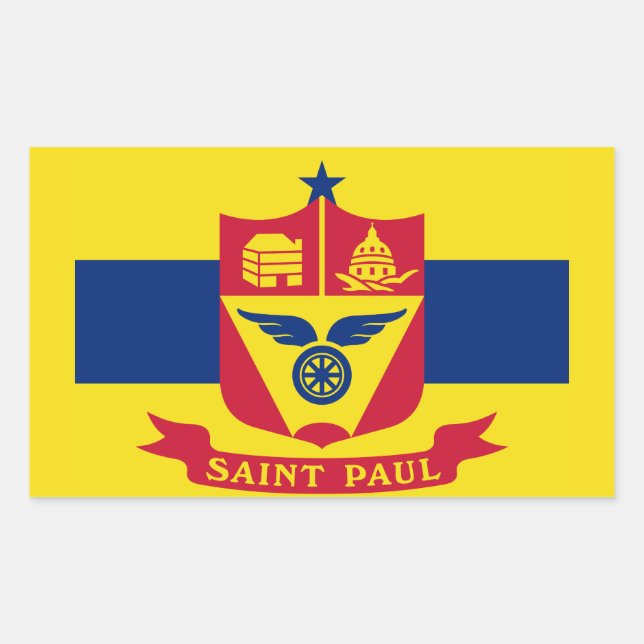 Drapeau de St Paul, Sticker rectangulaire du Minne (Devant)