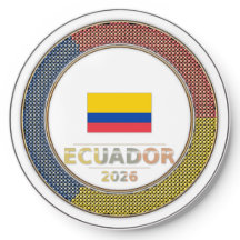 Drapeau de supporter de football d'Équateur Badge