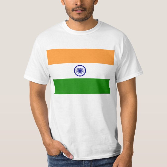 Drapeau de T-shirt de l'Inde (Devant)