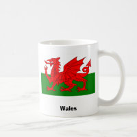 Drapeau de tasse de café du Pays de Galles