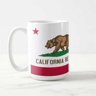 Drapeau de tasse de thé de café de la Californie