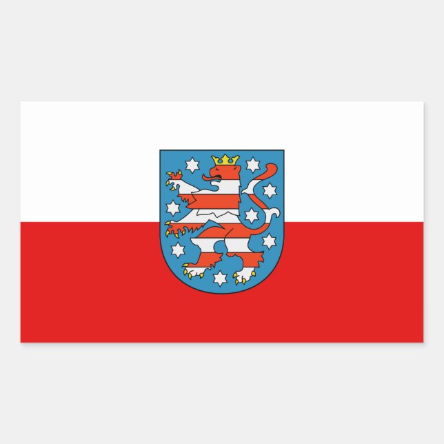Drapeau de Thuringe Sticker rectangulaire (Devant)