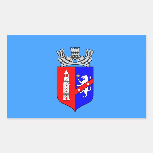 Drapeau de Tirana, Albanie Sticker rectangulaire (Devant)