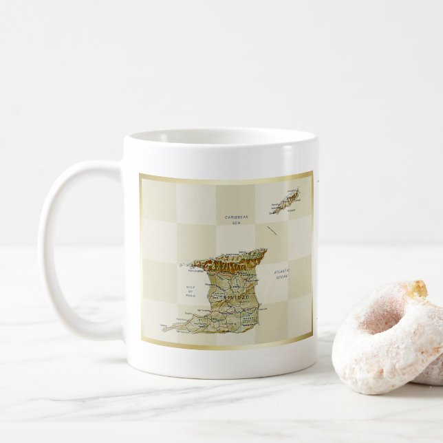 Drapeau de Trinité-et-Tobago + Carte Mug (Avec donut)