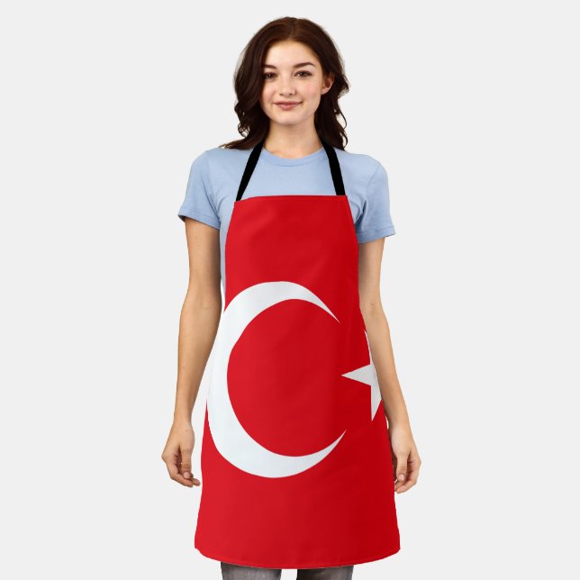 Drapeau de Turquie sur tablier d'impression (Porté)