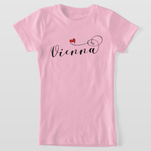 Drapeau De Vienne En Coeur, Autriche, T-shirt Vien