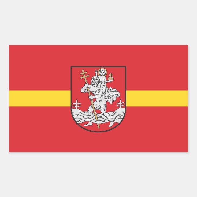 Drapeau de Vilnius, Lituanie Sticker rectangulaire (Devant)