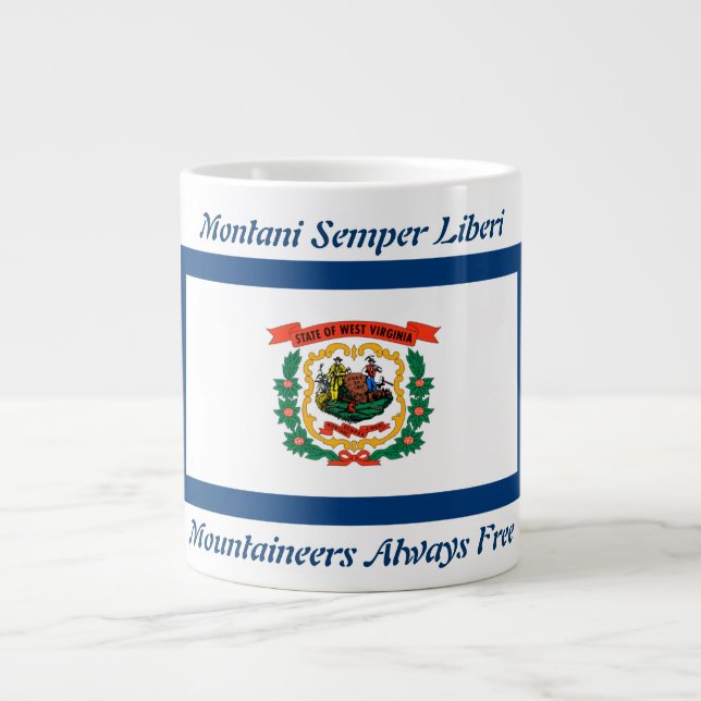 Drapeau de Virginie Occidentale et Mug Moto 20 oz (Devant)