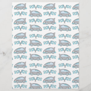 Drapeau de voiture de course Bleu Gris Papier à re
