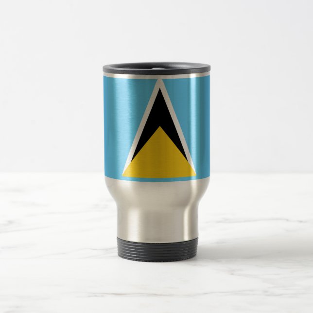 Drapeau de voyage de Sainte-Lucie/de tasse de (Centre)