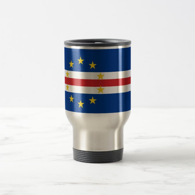 Drapeau de voyage du Cap Vert/de tasse de (Centre)