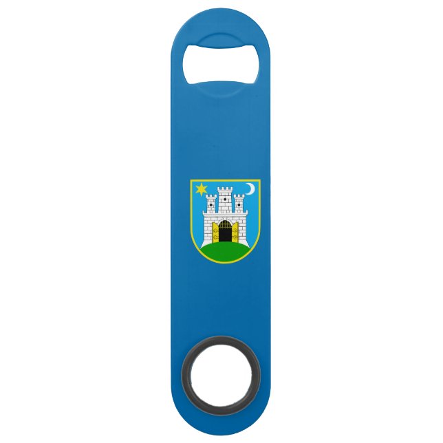Drapeau de Zagreb, Croatie Speed Bottle Opener (Devant)