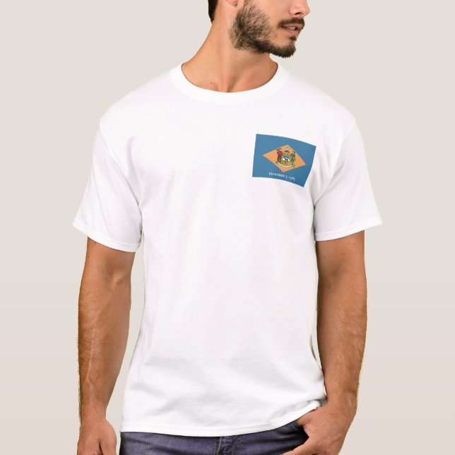 Drapeau Delawarean + Carte T-shirt (Devant)