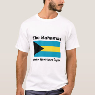 Drapeau des Bahamas + Carte + T-shirt des textes