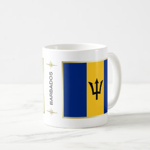 Drapeau des Barbade + Tasse de carte