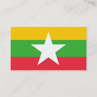 Drapeau des Cartes de visite du Myanmar