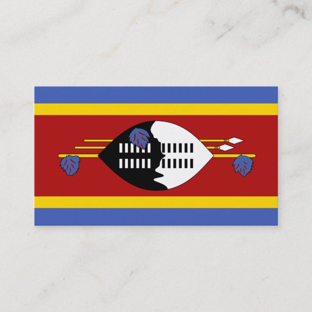 Drapeau des Cartes de visite du Swaziland (Devant)