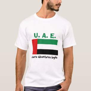 Drapeau des EAU + Carte + T-shirt des textes